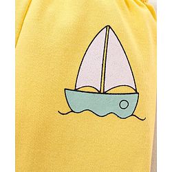 Babyhug Cotton Knit Footed Length Bootie Leggings Striped & Boat Print Pack of 3 - Multicolour