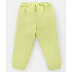 Babyhug Cotton Full Length Bootie Pants Stripes & Fruit Print Pack Of 3- Green & Blue