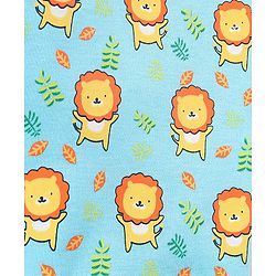 Babyhug Cotton Full Length Bootie Pants Stripes & Lion Print Pack Of 3- Blue & Orange