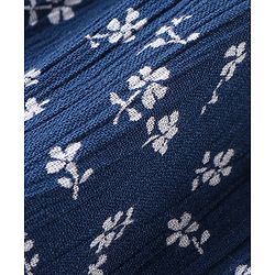 Babyhug 100% Viscose Sleeveless Floral Print Frock with Cotton Lining - Navy Blue