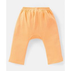 Babyhug Cotton Full Length Diaper Pants Stars & Milk Print Pack Of 3- Orange & Green