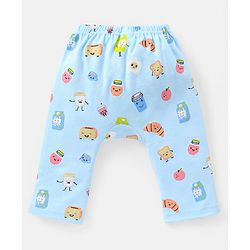 Babyhug Cotton Full Length Diaper Pants Stars & Milk Print Pack Of 3- Orange & Green