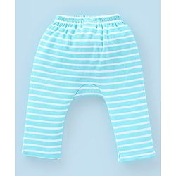 Babyhug Cotton Full Length Dino Print Diaper Leggings Pack Of 3 - Blue White & Orange