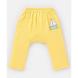 Babyhug Full Length Cotton Diaper Leggings Striped and Candy Print Pack of  3 - Purple Yellow