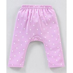 Babyhug Cotton Knit Full Length Striped Diaper Leggings Ice Cream Theme Print Pack of 3 - Pink & Peach