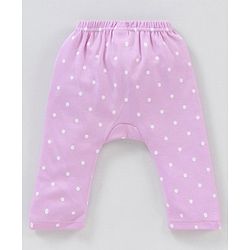 Babyhug Cotton Knit Full Length Striped Diaper Leggings Ice Cream Theme Print Pack of 3 - Pink & Peach