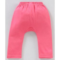 Babyhug Cotton Knit Full Length Striped Diaper Leggings Ice Cream Theme Print Pack of 3 - Pink & Peach