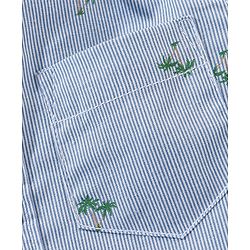Babyhug Cotton Half Sleeves Palm Tree Printed Shirt - Blue