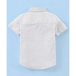 Babyhug 100% Cotton Half Sleeves Shirt Triangles Print - White