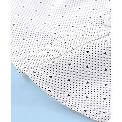 Babyhug 100% Cotton Half Sleeves Shirt Triangles Print - White