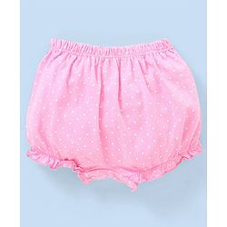 Babyhug Cotton Knit Bloomers Heart & Butterfly Print Pack of 3 - Pink White & Blue