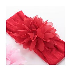 Babyhug Free Size Headbands with Flower Applique Pack of 2 - Pink & Red