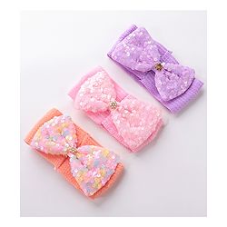 Babyhug Free Size Headbands with Bow Applique Pack of 3 - Multicolour