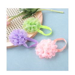 Babyhug Headbands with Flower Applique Free Size Pack of 3 - Purple Green & Pink