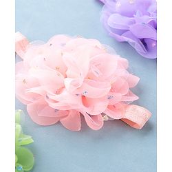 Babyhug Headbands with Flower Applique Free Size Pack of 3 - Purple Green & Pink
