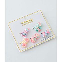 Babyhug Free Size Hair Rubber Bands Floral Design Pack of 10- Multicolor