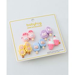 Babyhug Free Size Hair Rubber Bands Ice Cream Design Pack of 10- Multicolor