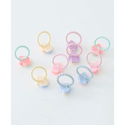 Babyhug Free Size Hair Rubber Bands Cupcake Design Pack of 10- Multicolor