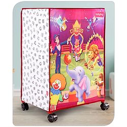 Babyhug Multi Utility Square Laundry Bag With Wheels Musical Theme - Blue