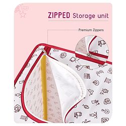 Babyhug Multi Utility Square Laundry Bag With Wheels Musical Theme - Blue
