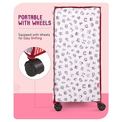 Babyhug Multi Utility Square Laundry Bag With Wheels Musical Theme - Blue