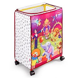 Babyhug Multi Utility Square Laundry Bag With Wheels Musical Theme - Blue