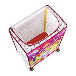 Babyhug Multi Utility Square Laundry Bag With Wheels Musical Theme - Blue