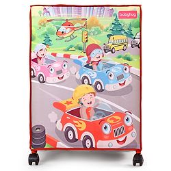 Babyhug Multi Utility Square Laundry Bag With Wheels Musical Theme - Blue