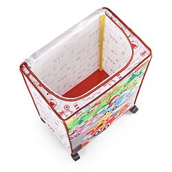 Babyhug Multi Utility Square Laundry Bag With Wheels Musical Theme - Blue