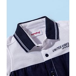 Babyhug 100% Cotton Half Sleeves  Cut & Sew Shirt - Red & White