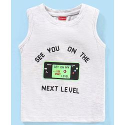Babyhug 100% Cotton Half Sleeves Shirt With T-Shirt Text Print- Blue & White