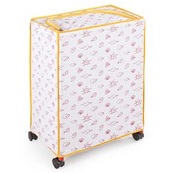 Babyhug Multi Utility Square Laundry Bag With Wheels Beach Theme - Yellow