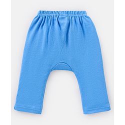 Babyhug Cotton Knit Full Length Diaper Leggings Striped Pack of 3 - Blue