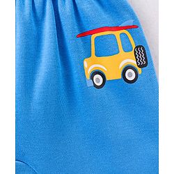 Babyhug Cotton Knit Full Length Diaper Leggings Striped Pack of 3 - Blue