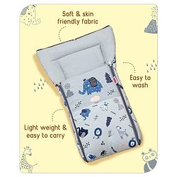 Babyhug Velour Sleeping Bag Animal Faces Print - Multicolor