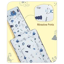 Babyhug Velour Sleeping Bag Animal Faces Print - Multicolor