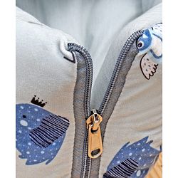 Babyhug Velour Sleeping Bag Animal Faces Print - Multicolor