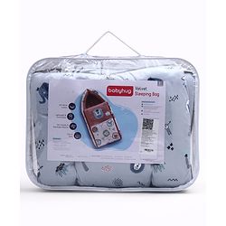 Babyhug Velour Sleeping Bag Animal Faces Print - Multicolor