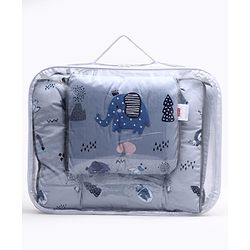 Babyhug Velour Sleeping Bag Animal Faces Print - Multicolor