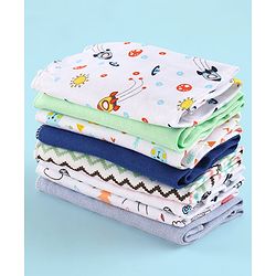 Babyhug 100% Cotton Premium Wash Cloth Pack of 8 - Multicolor
