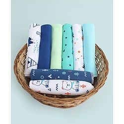 Babyhug 100% Cotton Premium Wash Cloth Pack of 8 - Multicolor
