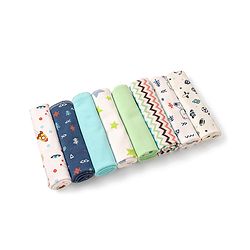 Babyhug 100% Cotton Premium Wash Cloth Pack of 8 - Multicolor