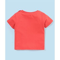 Babyhug Terry Cotton Half Sleeves T-shirt and Shorts Car Print - Red & White