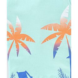 Babyhug Cotton Half Sleeves T-Shirt With Tree Print -Light Green