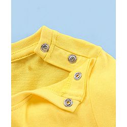 Babyhug Cotton Half Sleeves T-Shirt Wild Animal Print - Yellow