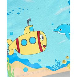 Babyhug Cotton Jersey Half Sleeves T-Shirt Dolphin Print - Blue