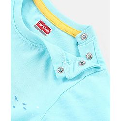 Babyhug Cotton Jersey Half Sleeves T-Shirt Dolphin Print - Blue