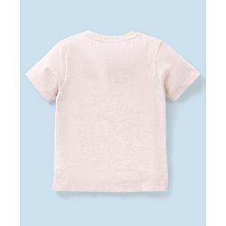 Babyhug Cotton Half Sleeves T-Shirt Bear & Crab Print- Beige