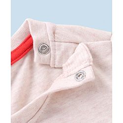 Babyhug Cotton Half Sleeves T-Shirt Bear & Crab Print- Beige