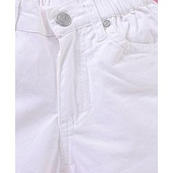 Babyhug 100% Cotton Sleeveless Top and Shorts Set Embroidered - Aqua Blue & White